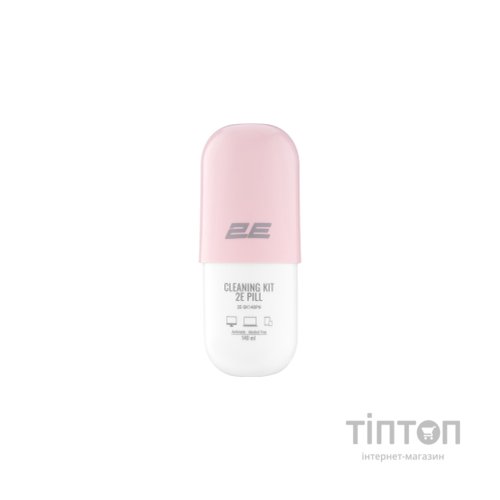 Спрей для очищення 2E PILL 140ml for office equipment +Microfibre 20 cm, white-pink (2E-SK140PN)