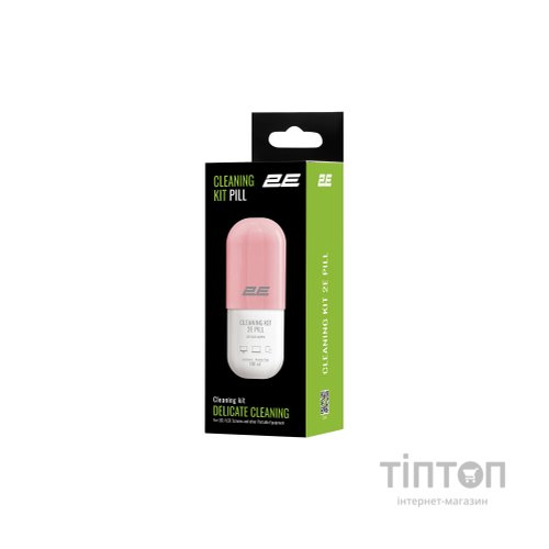 Спрей для очищення 2E PILL 140ml for office equipment +Microfibre 20 cm, white-pink (2E-SK140PN)