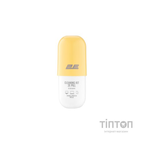 Спрей для очищення 2E PILL 140ml for office equipment +Microfibre 20 cm, white-yellow (2E-SK140YW)