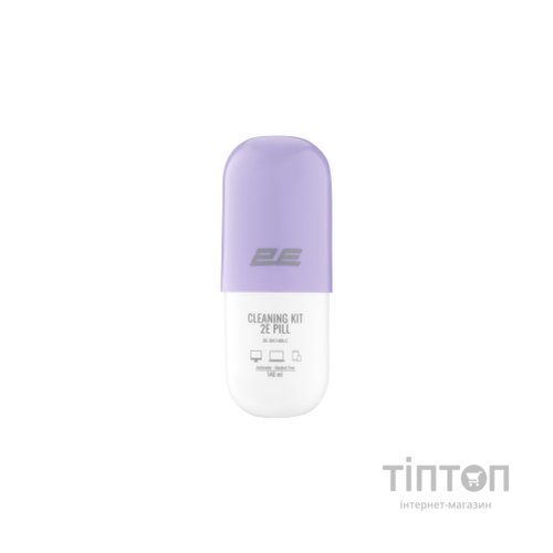 Спрей для очищення 2E PILL 140ml Liquid for office equipment +Microfibre 20 cm, white-lilac (2E-SK140LC)