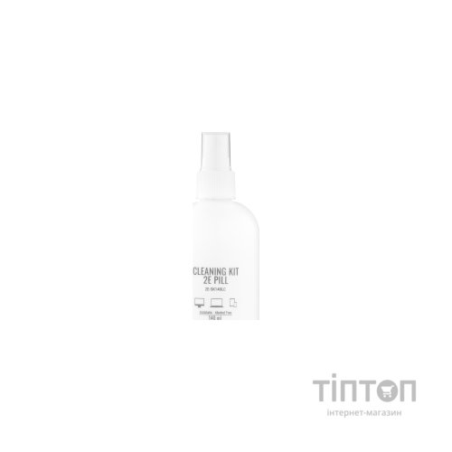 Спрей для очищення 2E PILL 140ml Liquid for office equipment +Microfibre 20 cm, white-lilac (2E-SK140LC)