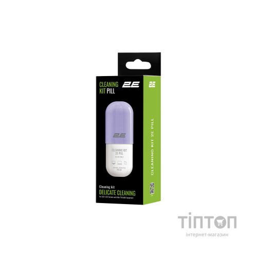 Спрей для очищення 2E PILL 140ml Liquid for office equipment +Microfibre 20 cm, white-lilac (2E-SK140LC)