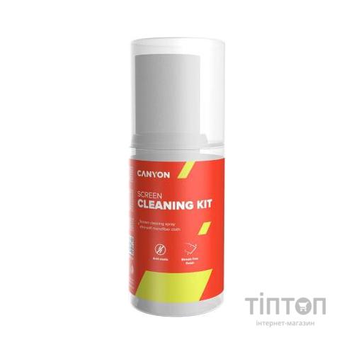 Спрей для очищення Canyon Screen Cleaning Spray 200ml + 18x18cm microfiber (Kit) (CNE-CCL31)