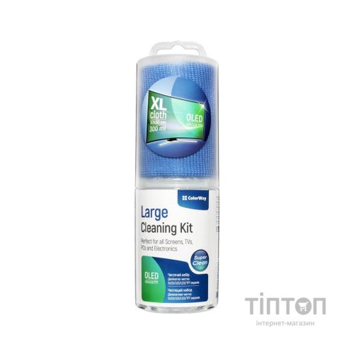 Спрей для очищення ColorWay Cleaning Kit for OLED/LED/LCD/TFT, 300ml, microfibre XL (CW-5230)