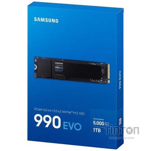 SSD накопичувач Samsung 990 EVO 1TB PCIe 4.0 x4/5.0 x2 NVMe M.2 (MZ-V9E1T0BW)