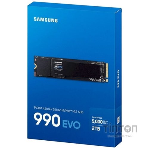 SSD накопичувач Samsung 990 EVO 2TB PCIe 4.0 x4/5.0 x2 NVMe M.2 (MZ-V9E2T0BW)