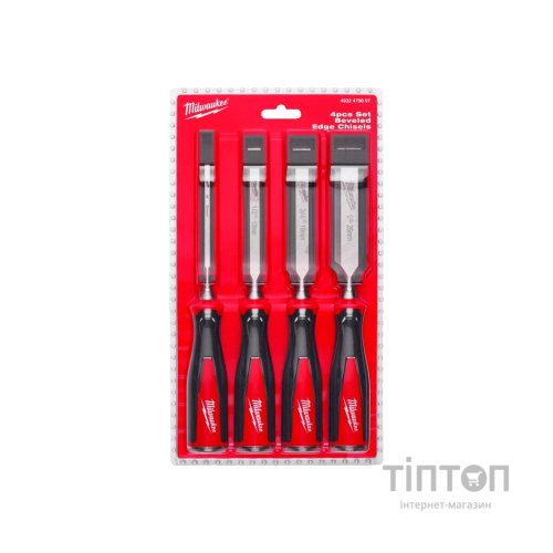Стамеска Milwaukee набір пласких 6, 12, 19, 25 мм - 4 од. (4932479897)