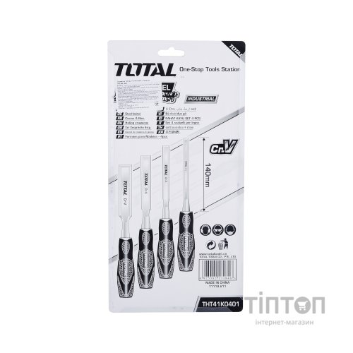 Стамеска Total 140 мм, 4шт. (THT41K0401)
