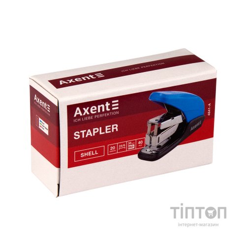 Степлер Axent Shell №24/6 20 л Блакитний (4841-07-A)