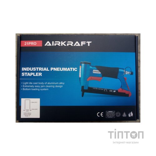 Степлер будівельний Airkraft пневмо професійний під скобу (12.7; 0.65 * 0.95; 6-16) (21PRO)