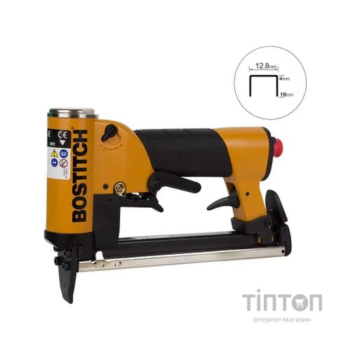Степлер будівельний Bostitch пневматичний, тип кріплення 80, довжина 4-16 мм (21680B-A-E)