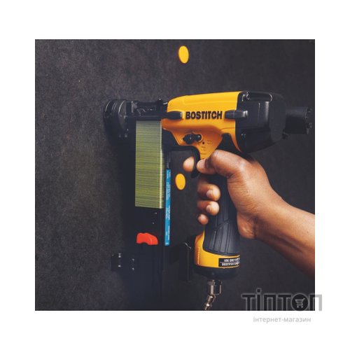 Степлер будівельний Bostitch пневматичний, тип кріплення SL, довжина 19-38 мм та шайби SB-CAPS (SL1838BC-E)
