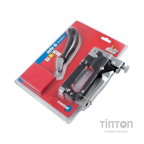 Степлер будівельний Top Tools + антистеплер 6-14 мм, тип скоб J/53 (41E915)