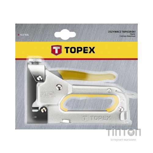 Степлер будівельний Topex 6-14 мм, скобы J (41E906)