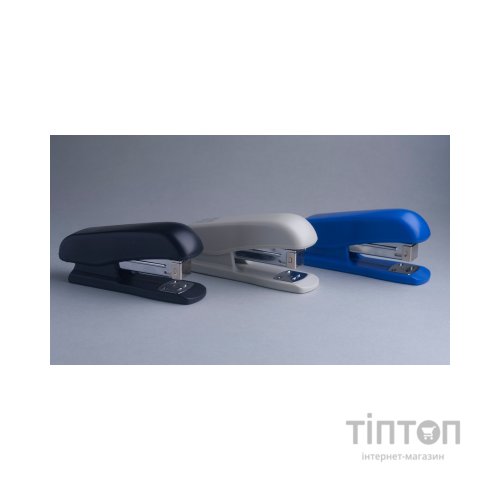 Степлер Buromax пластиковий, 20 арк., скоби №24; 26, 126х32х55 мм, чорний (BM.4212-01)