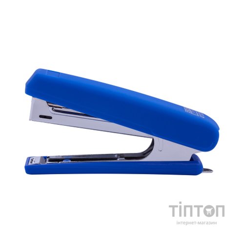 Степлер Buromax RUBBER TOUCH №10,12 аркушів 107х25х54 мм, синій (BM.4128-02)