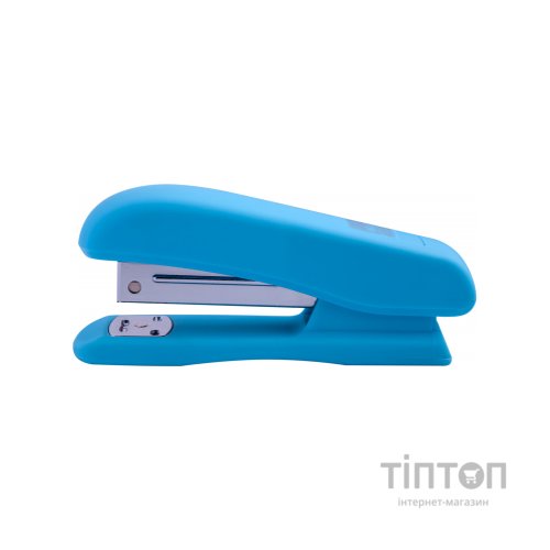 Степлер Buromax RUBBER TOUCH, 20 арк., скоби №24; 26, 127х54х33 мм, блакитни (BM.4202-14)