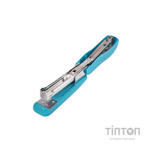 Степлер Buromax RUBBER TOUCH, 20 арк., скоби №24; 26, 127х54х33 мм, блакитни (BM.4202-14)