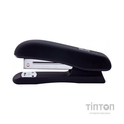 Степлер Buromax RUBBER TOUCH, 20 арк., скоби №24; 26, 127х54х33 мм, чорний (BM.4202-01)