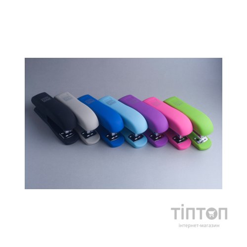 Степлер Buromax RUBBER TOUCH, 20 арк., скоби №24; 26, 127х54х33 мм, фіолетов (BM.4202-07)