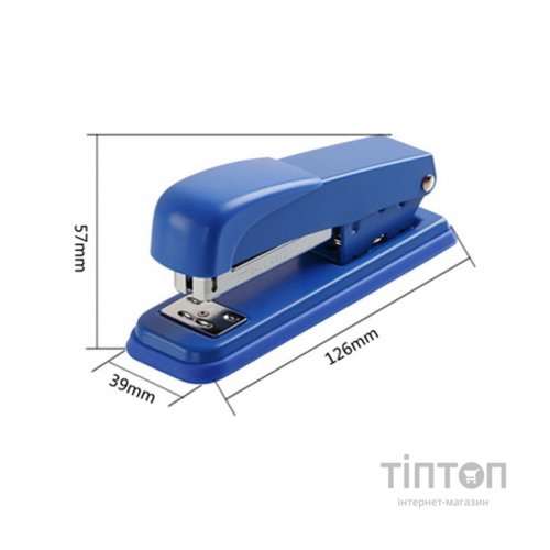 Степлер Comix металевий, 25 аркушів, скоби №24, 26, синій (STAP-COM-B3083-BL)