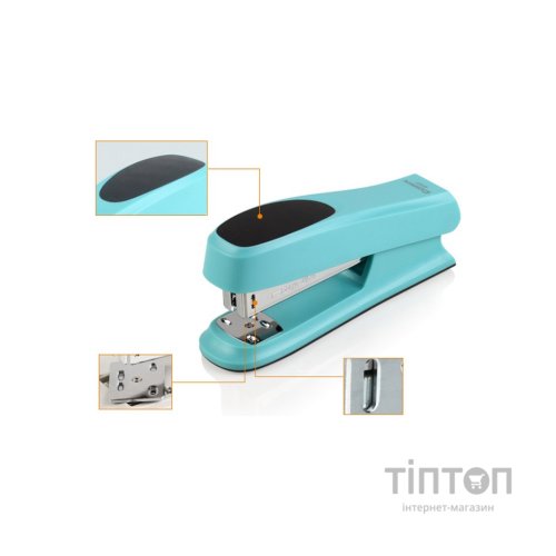 Степлер Comix пластиковий, 20 аркушів, скоби №24, 26, асорті (STAP-COM-B3027)