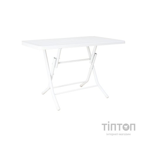 Стіл садовий Irak Plastik складаний 70х115 см білий (4598)