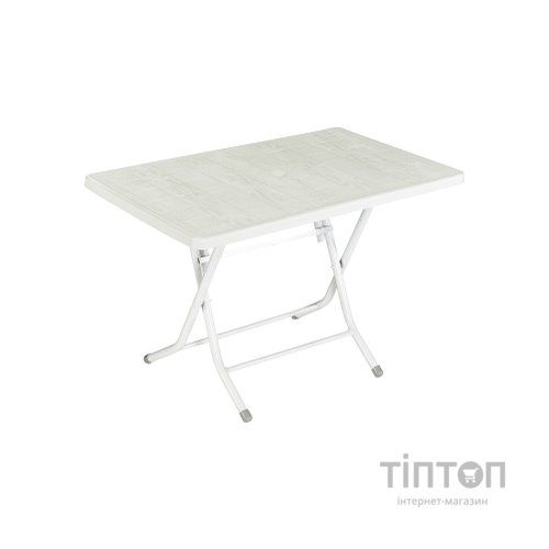 Стіл садовий Irak Plastik складаний 70х115 см білий (4598)