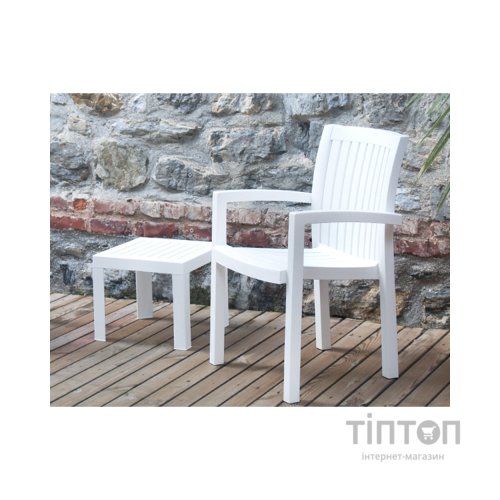 Стіл садовий PAPATYA до шезлонга Suda темно-зелений (4349)