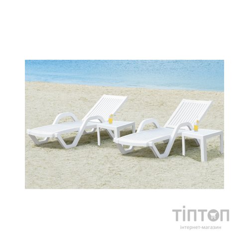 Стіл садовий PAPATYA до шезлонга Suda темно-зелений (4349)