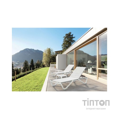 Стіл садовий PAPATYA до шезлонга Wave білий (4345)