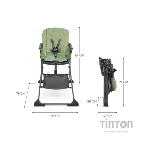 Стілець для годування Kinderkraft Foldee Green (5902533922444)
