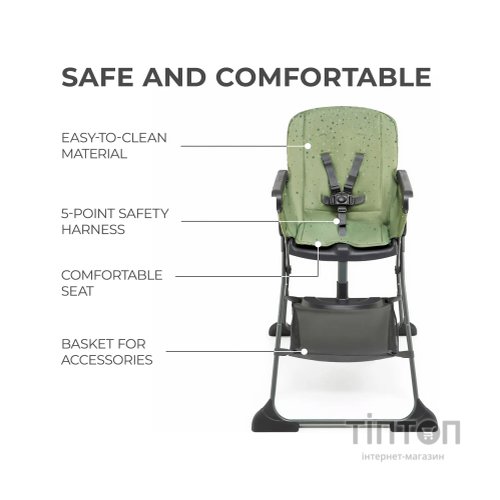 Стілець для годування Kinderkraft Foldee Green (5902533922444)