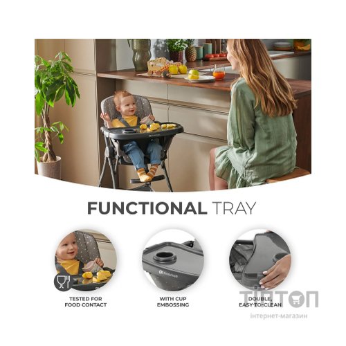 Стілець для годування Kinderkraft Foldee Green (5902533922444)