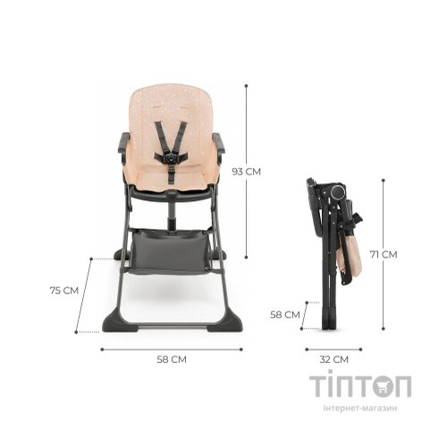 Стілець для годування Kinderkraft Foldee Pink (5902533922451)