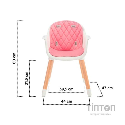 Стілець для годування Kinderkraft Sienna Pink (5902533915132)