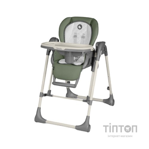Стілець для годування Lionelo 2 в 1 Laurice Green Olive з функцією гойдалки (LO-LAURICE GREEN OLIVE)