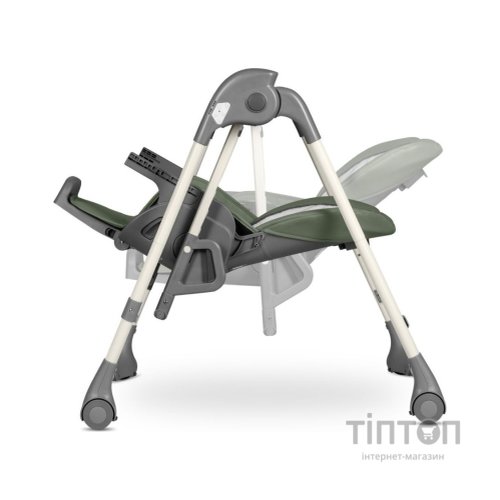 Стілець для годування Lionelo 2 в 1 Laurice Green Olive з функцією гойдалки (LO-LAURICE GREEN OLIVE)