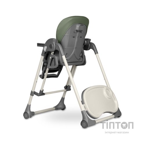 Стілець для годування Lionelo 2 в 1 Laurice Green Olive з функцією гойдалки (LO-LAURICE GREEN OLIVE)