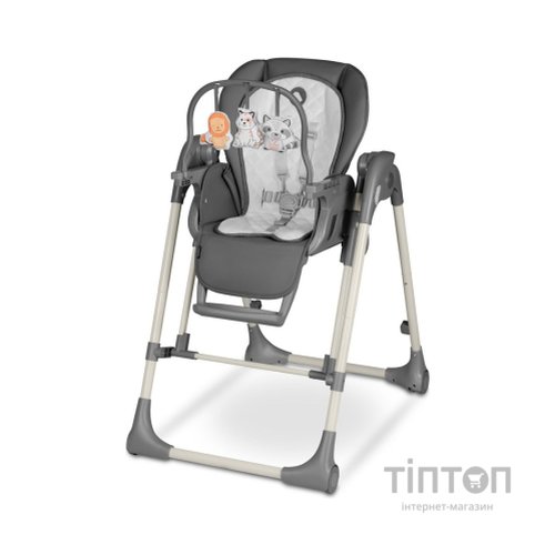 Стілець для годування Lionelo 2 в 1 Laurice Grey Stone з функцією гойдалки (LO-LAURICE GREY STONE)