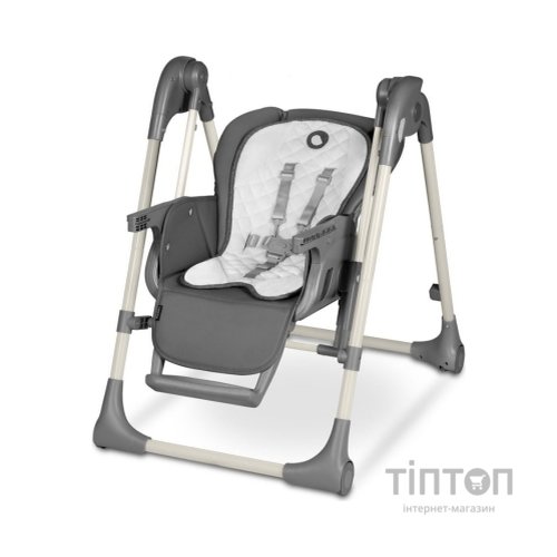 Стілець для годування Lionelo 2 в 1 Laurice Grey Stone з функцією гойдалки (LO-LAURICE GREY STONE)