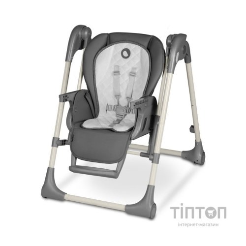 Стілець для годування Lionelo 2 в 1 Laurice Grey Stone з функцією гойдалки (LO-LAURICE GREY STONE)