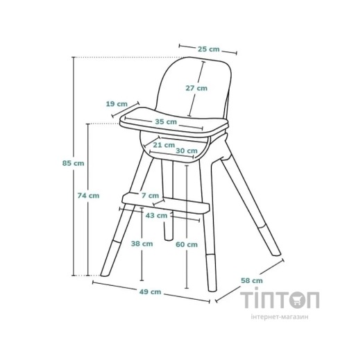 Стілець для годування Lionelo KOEN BEIGE SAND (LO-KOEN BEIGE SAND)