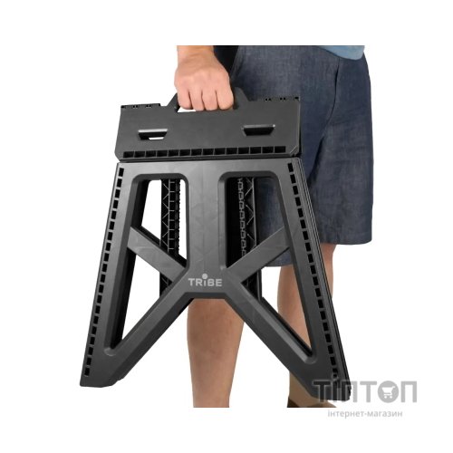 Стілець складаний Tribe Camp Chair High пластиковий black (T-EF-0002-black)