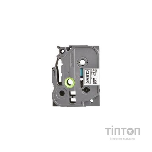 Стрічка для принтера етикеток Brother TZE151, 24мм, черный на прозрачном (TZE151)