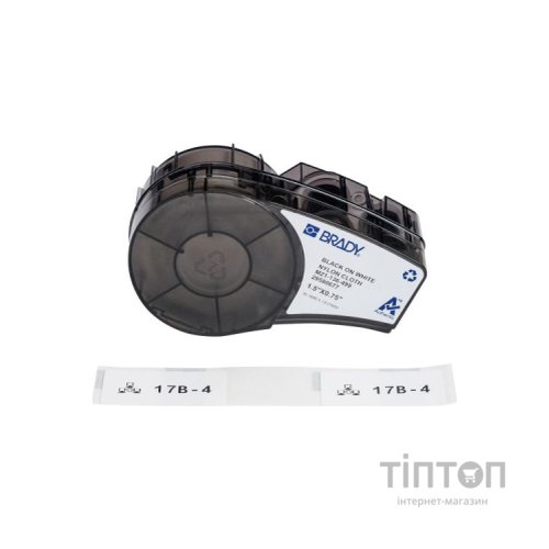 Стрічка для принтера етикеток Brady M21-136-499, 38.1мм х 19.05мм, 91шт, black on white, нейлон (152093)