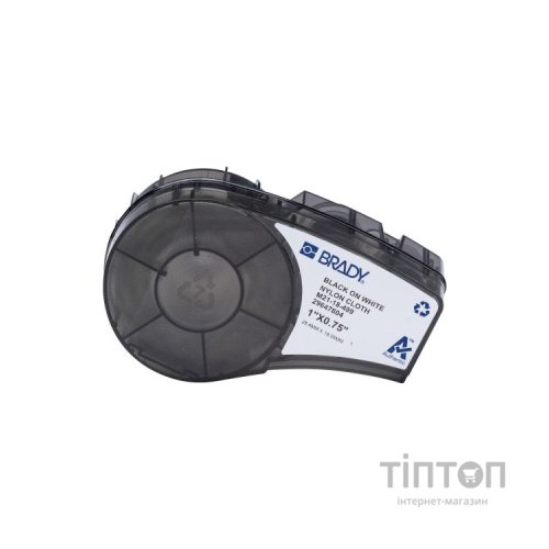 Стрічка для принтера етикеток Brady M21-18-499, 25.4мм х 19.05мм, 121шт, black on white, нейлон (152092)