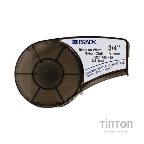 Стрічка для принтера етикеток Brady M21-750-499, nylon, 19.05mm/4.87m, Black on White (M21-750-499)