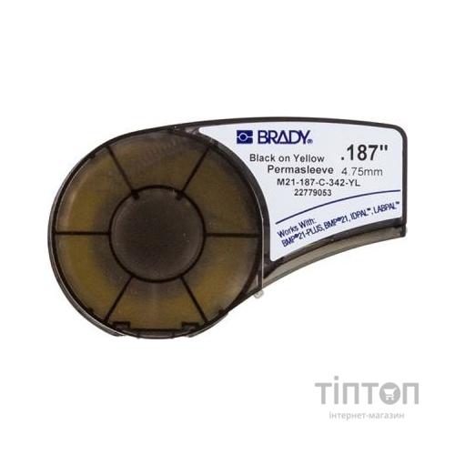Стрічка для принтера етикеток Brady термозбіжна трубка, 1.57 - 3.81 мм, Black on Yellow (M21-187-C-342-YL)
