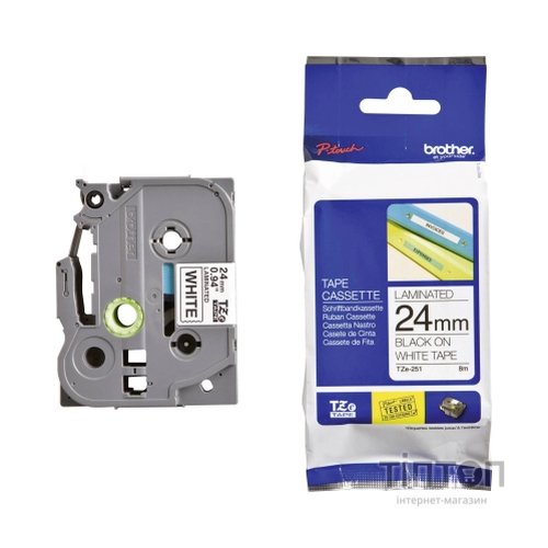 Стрічка для принтера етикеток Brother TZE251